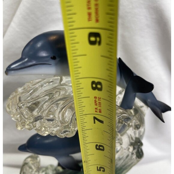 Lenox Dream of Dolphins Waves Seashells Acrylic Figurine 2001. 8 in H. - Picture 9 of 10